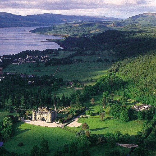 Inveraray Castle from the air