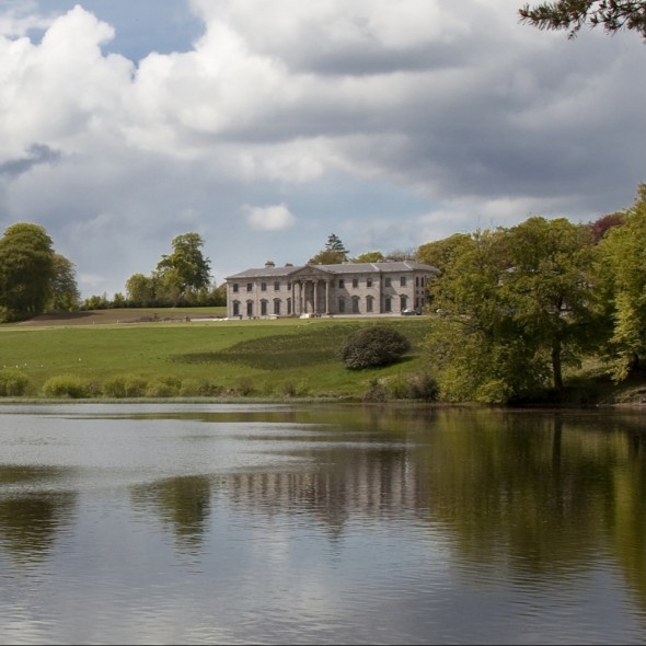 Ballyfin - exterior with lake in forground Ballyfin - exterior with lake in forground